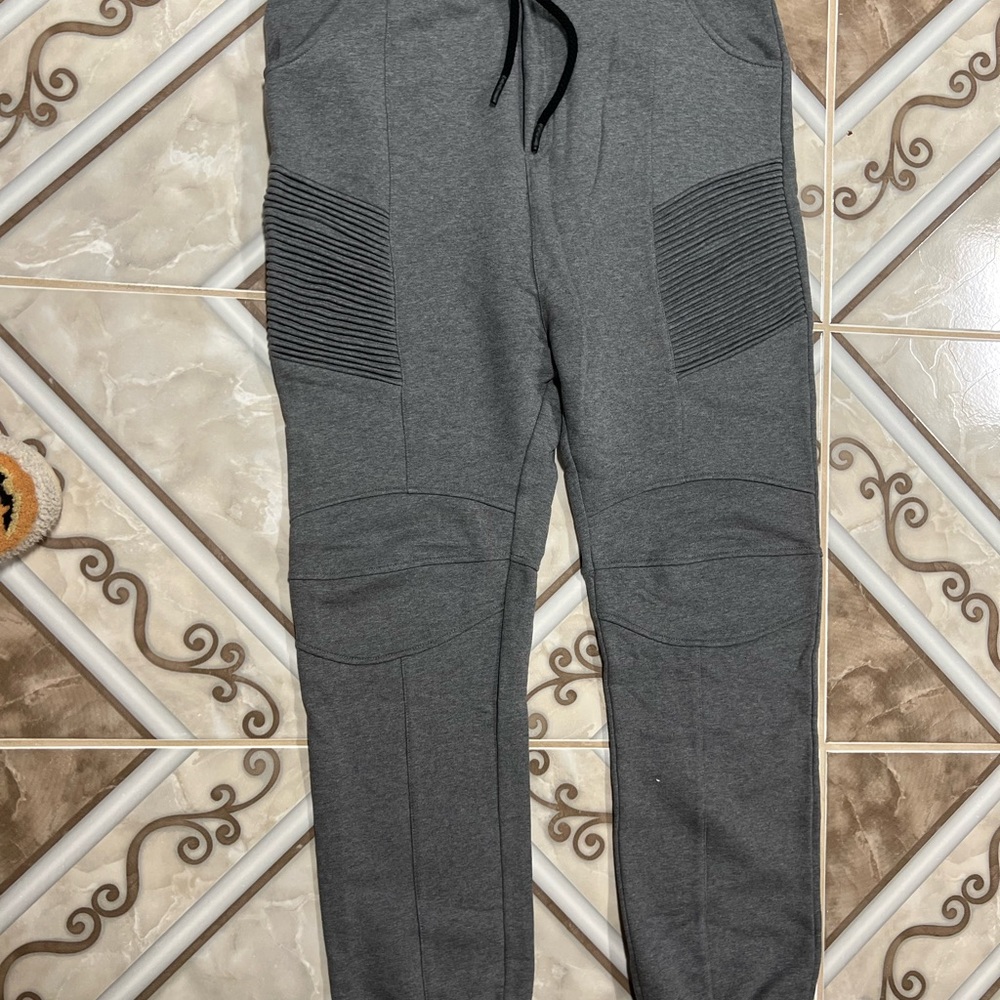 Pierre Balmain Charcoal Ribbed Knee Joggers